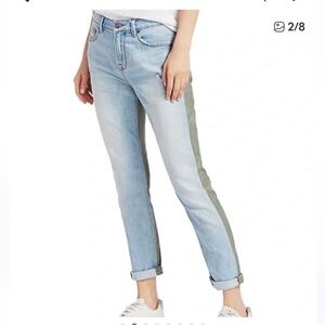 Frame Denim Light Blue and Olive le Beau Cargo size 25 soft Jeans